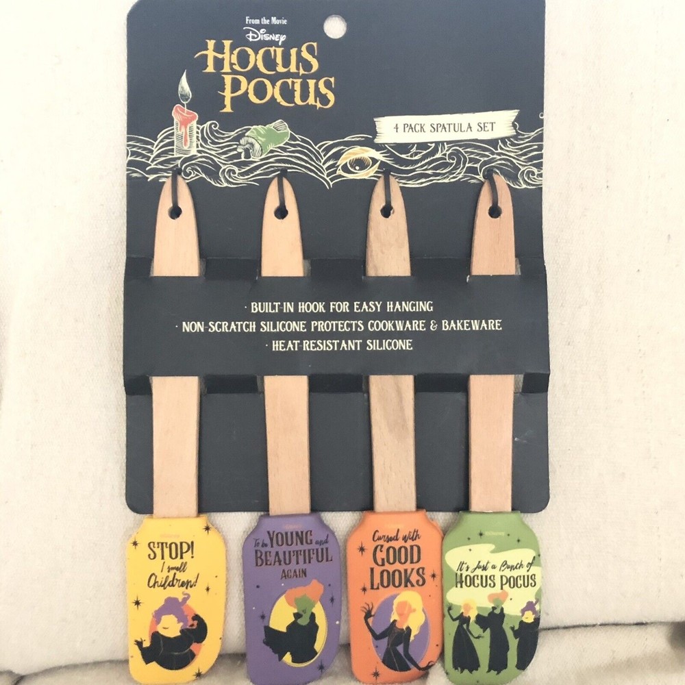 Disney Hocus Pocus Halloween 4 pack silicone mini spatula set